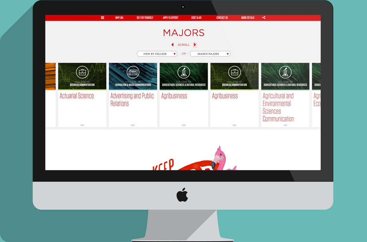 Majors UI Step 1