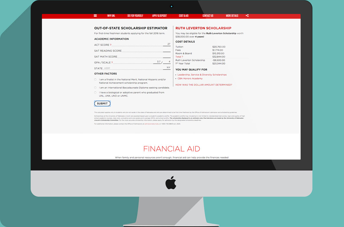 Scholarship Estimator