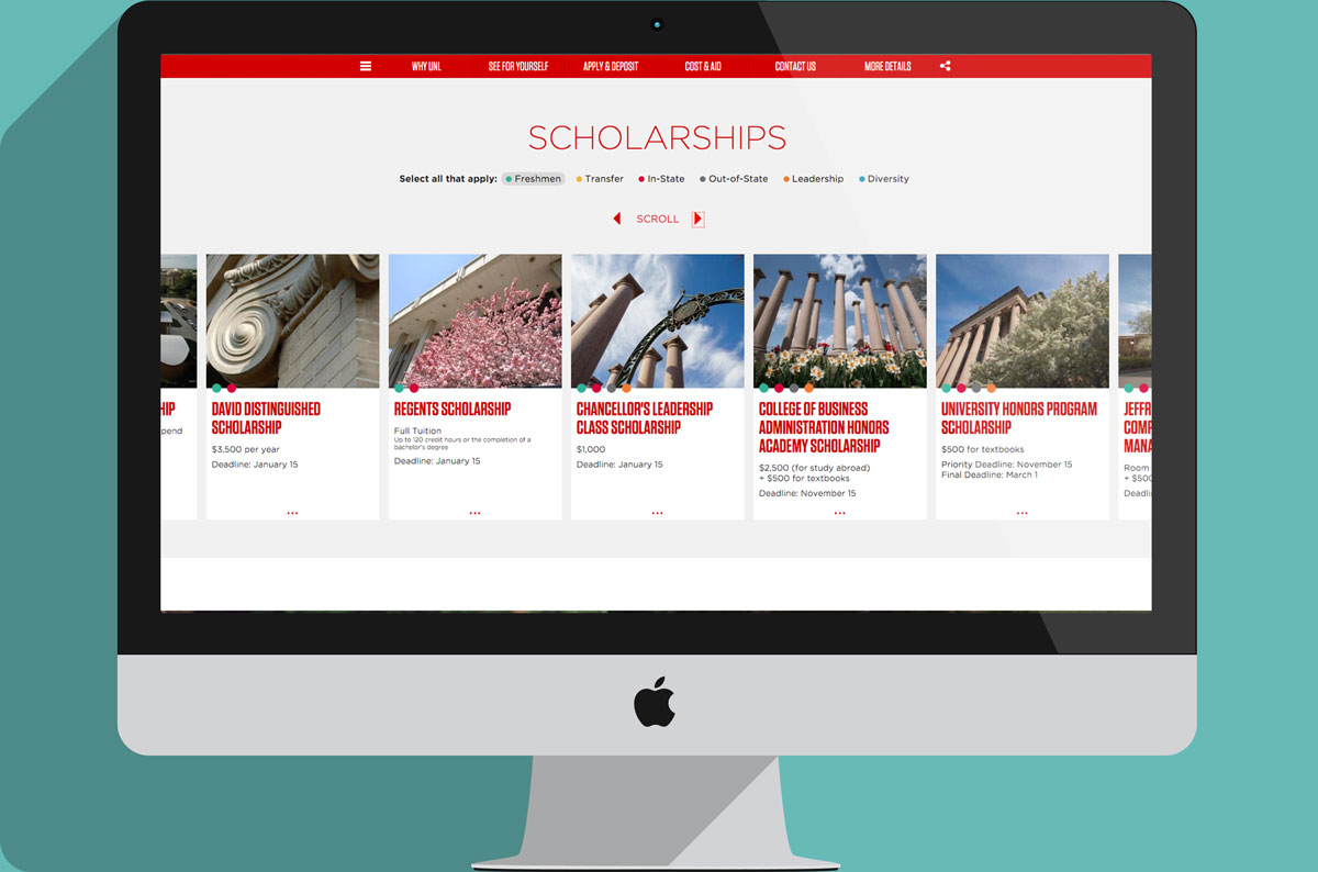 Scholarships UI Step 1